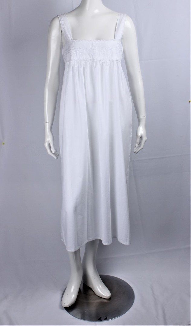 Alice & Lily sleeveless nightie w embroidered bodice white STYLE :AL/ND-427 image 0